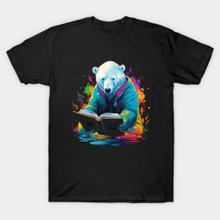 Polar Bear Reads Book T-Shirt